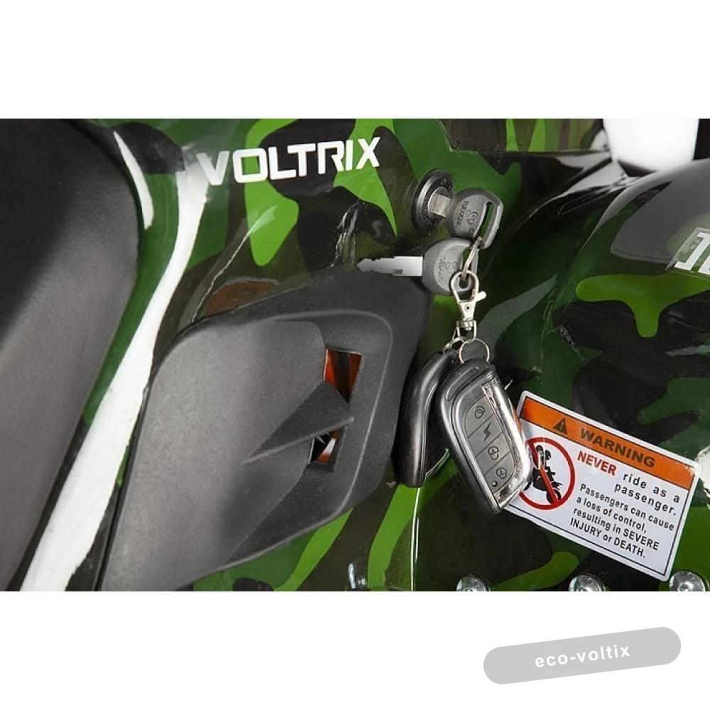 Детский электроквадроцикл Voltrix Hornet 36V800W зеленый камуфляж/оранжевая рама