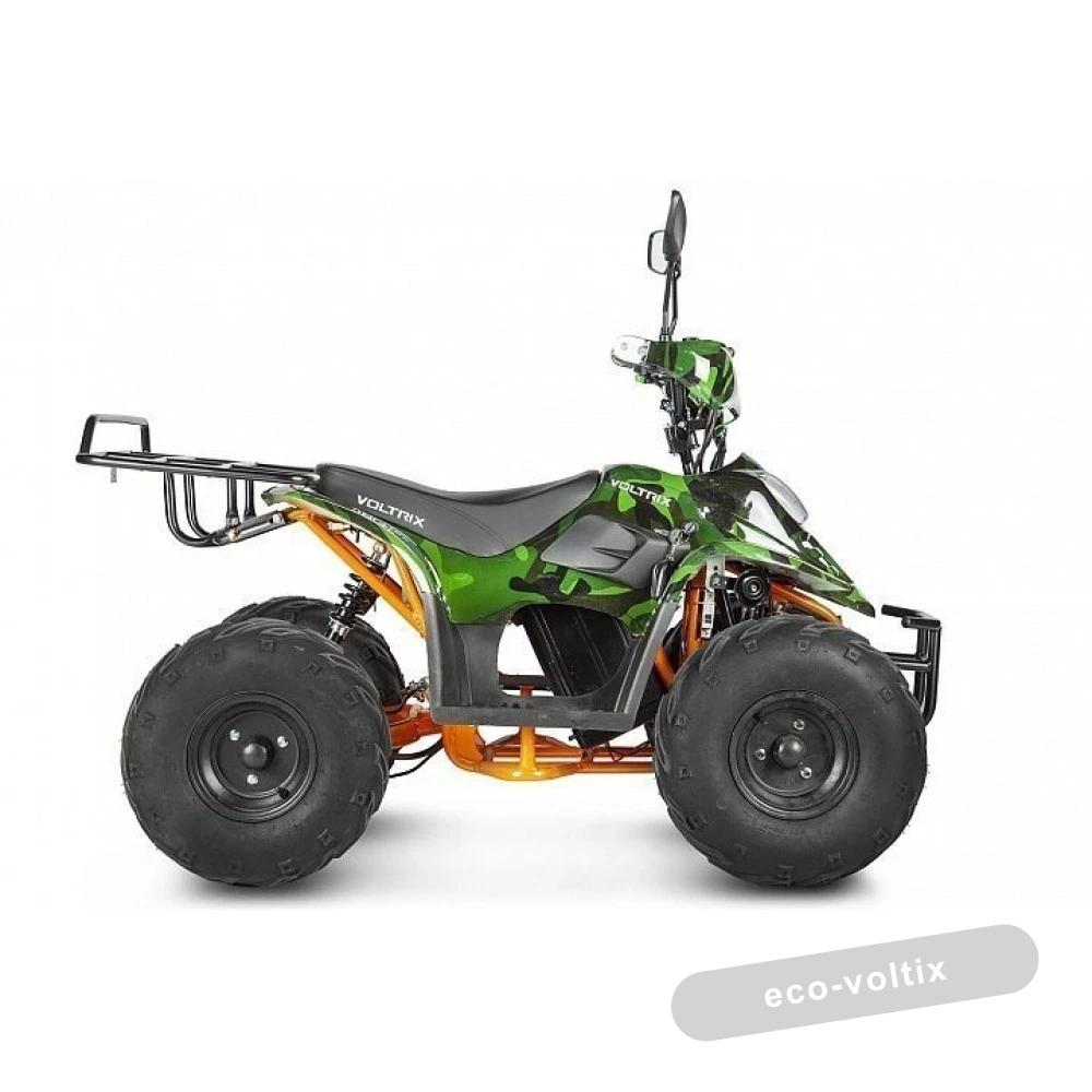 Детский электроквадроцикл Voltrix Hornet 36V800W зеленый камуфляж/оранжевая рама