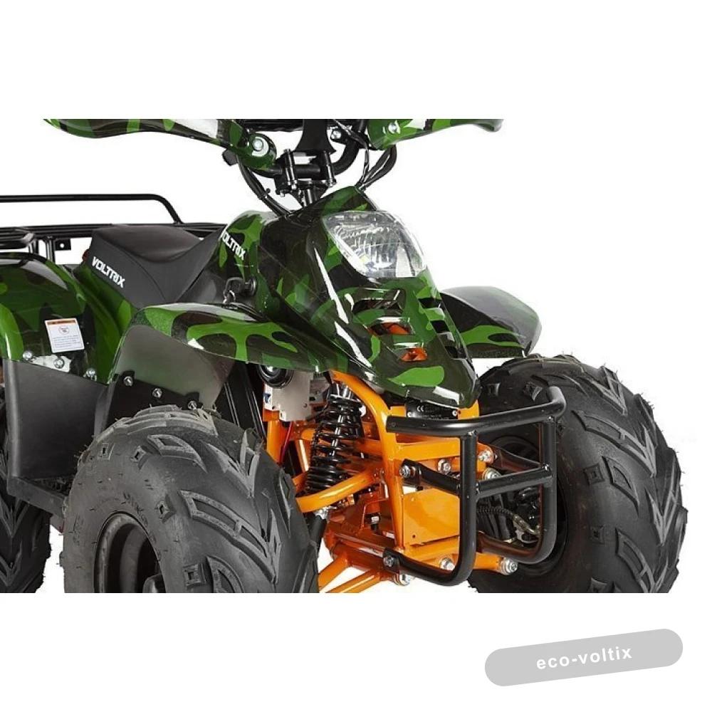 Детский электроквадроцикл Voltrix Hornet 36V800W зеленый камуфляж/оранжевая рама