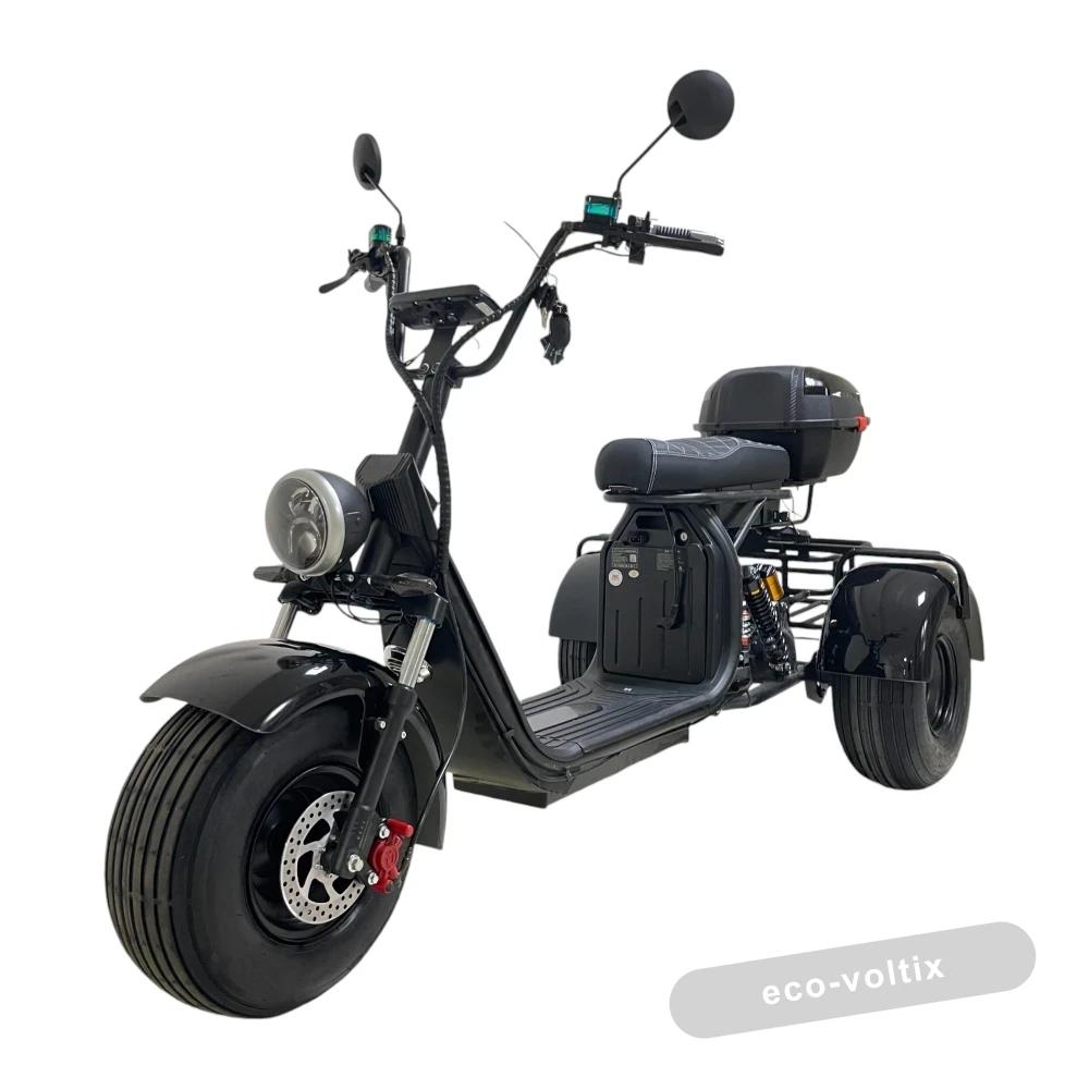 Электроскутер CITYCOCO X7 Pro TRIKE Черный глянец