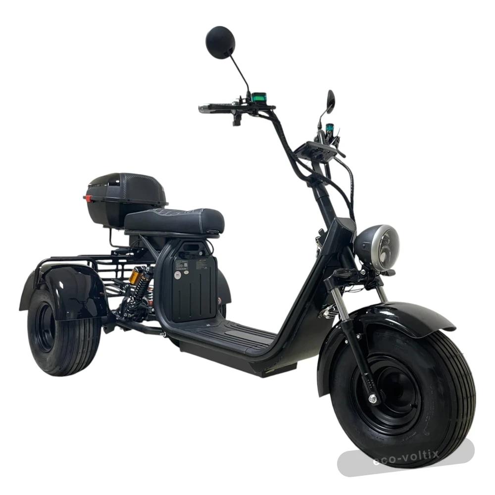 Электроскутер CITYCOCO X7 Pro TRIKE Черный глянец