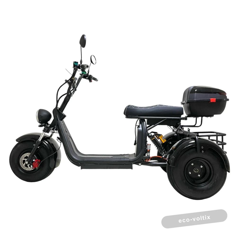 Электроскутер CITYCOCO X7 Pro TRIKE Черный глянец