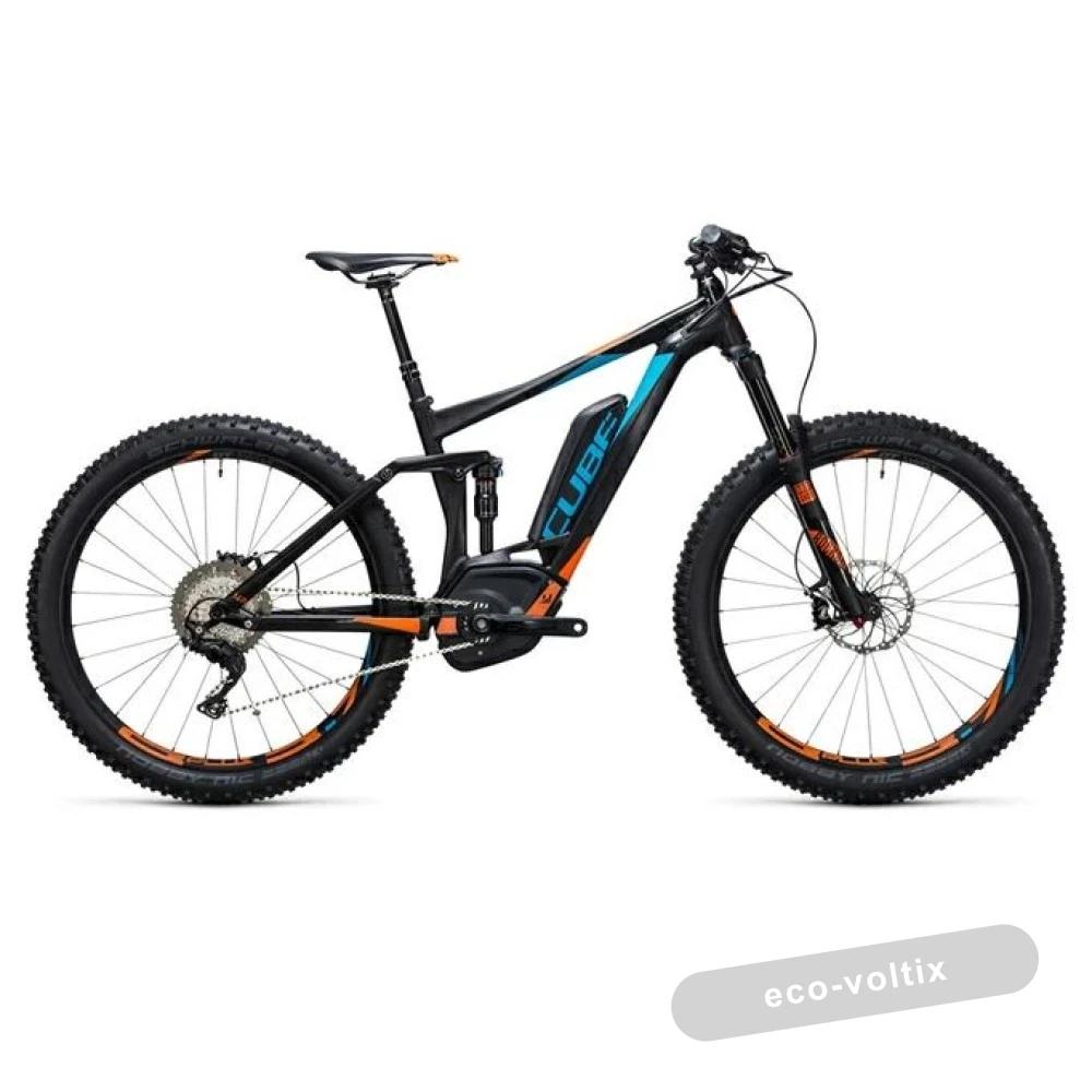 Электровелосипед Cube Stereo Hybrid 140 HPA SL 500 27.5+ 2017 черно-синий