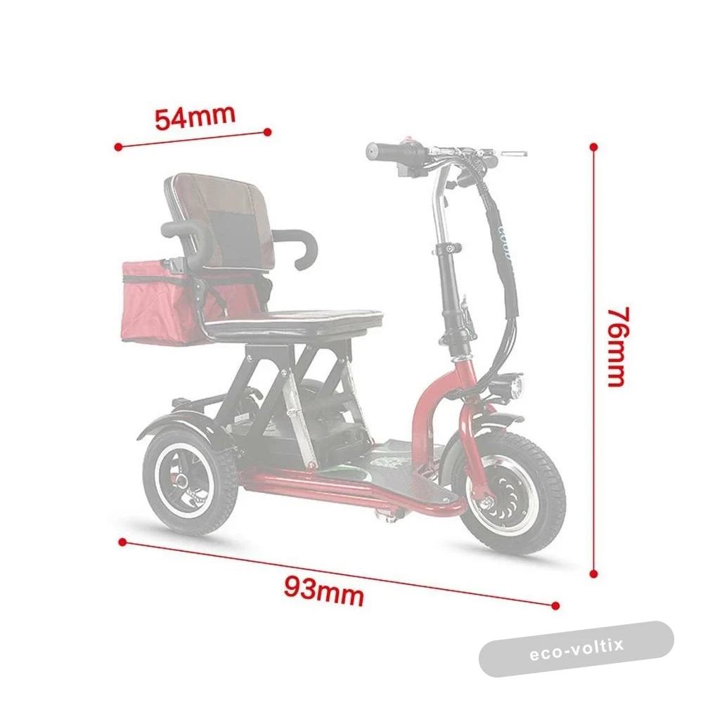Электротрицикл Elbike Адъютант A1 SLA 48V 20Ah Trike красный