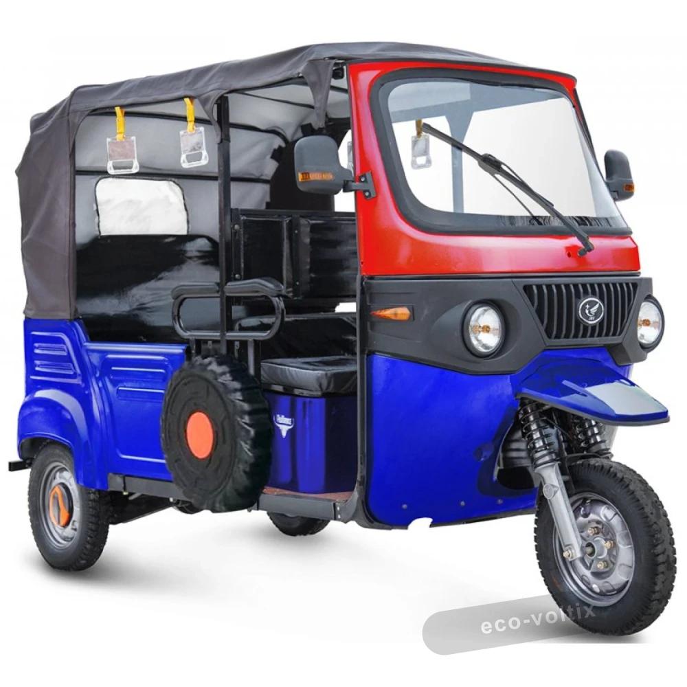 Электротрицикл Rutrike Рикша NEW 60V1800W красно-синий