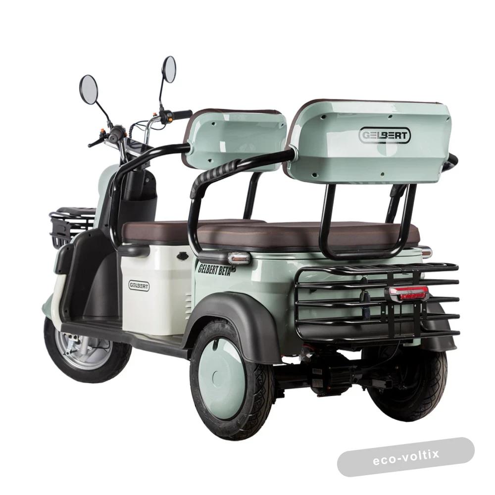 Электротрицикл Rutrike Gelbert Beta 48V/60V 800Вт Зелено-белый