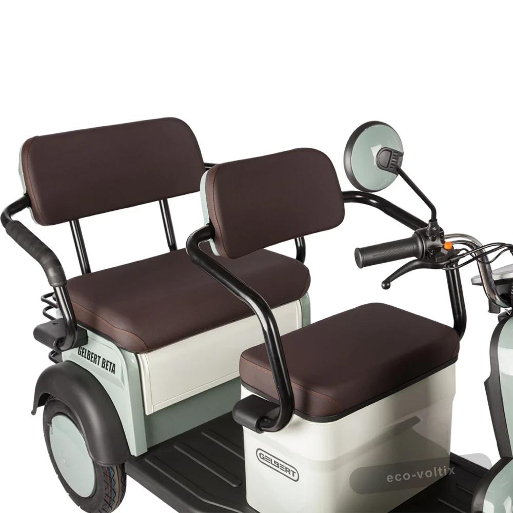 Электротрицикл Rutrike Gelbert Beta 48V/60V 800Вт Зелено-белый