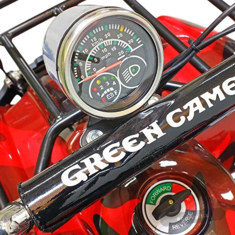 Электроквадроцикл GreenCamel Гоби K31 (36V 800W R6 Цепной привод) Армейский-красный