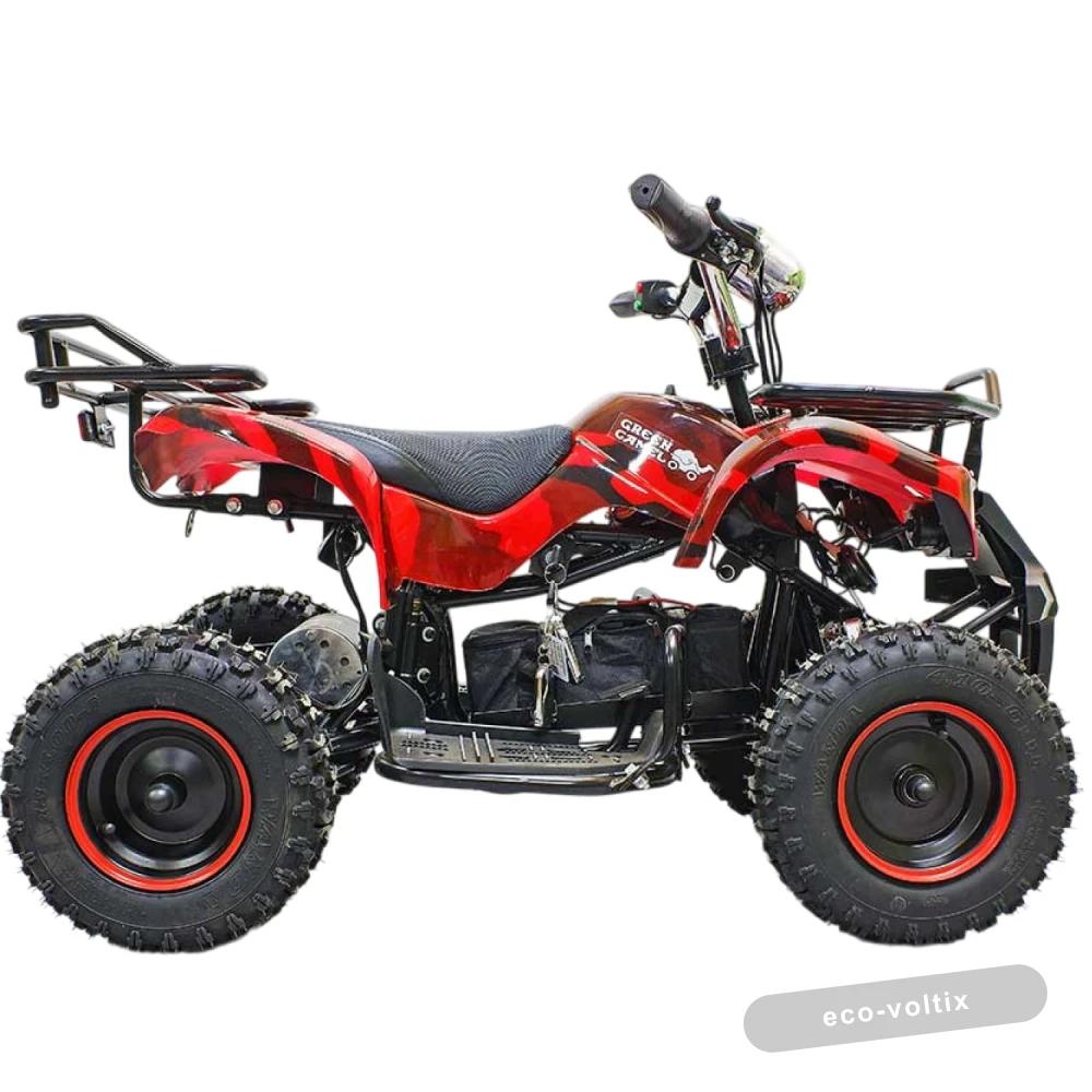 Электроквадроцикл GreenCamel Гоби K31 (36V 800W R6 Цепной привод) Армейский-красный