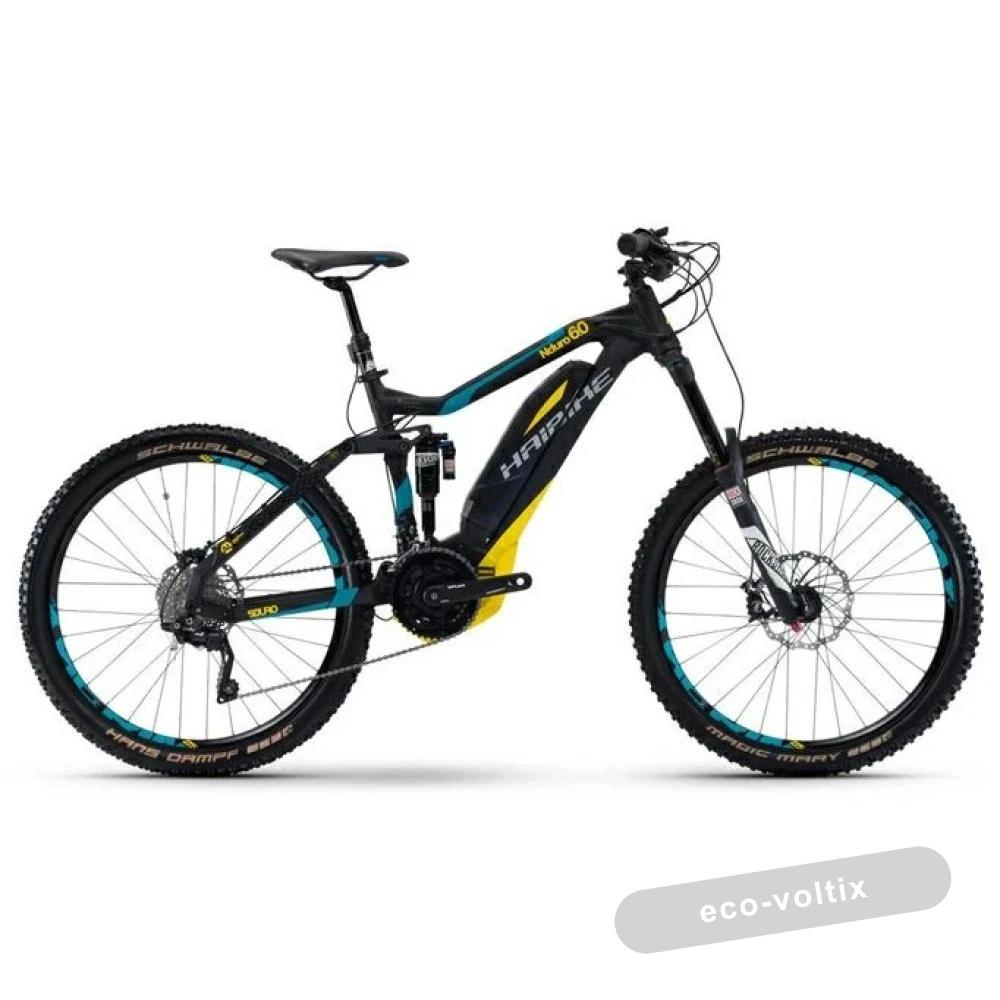 Электровелосипед Haibike SDURO Nduro 6.0 черно-голубой