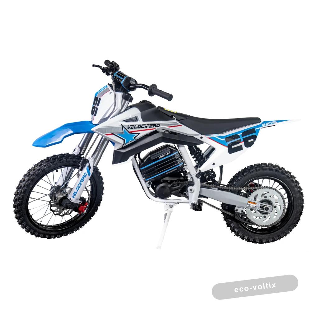 Электромотоцикл детский Velocifero KIDS BIKE 14-12 (1000W) (Blue)