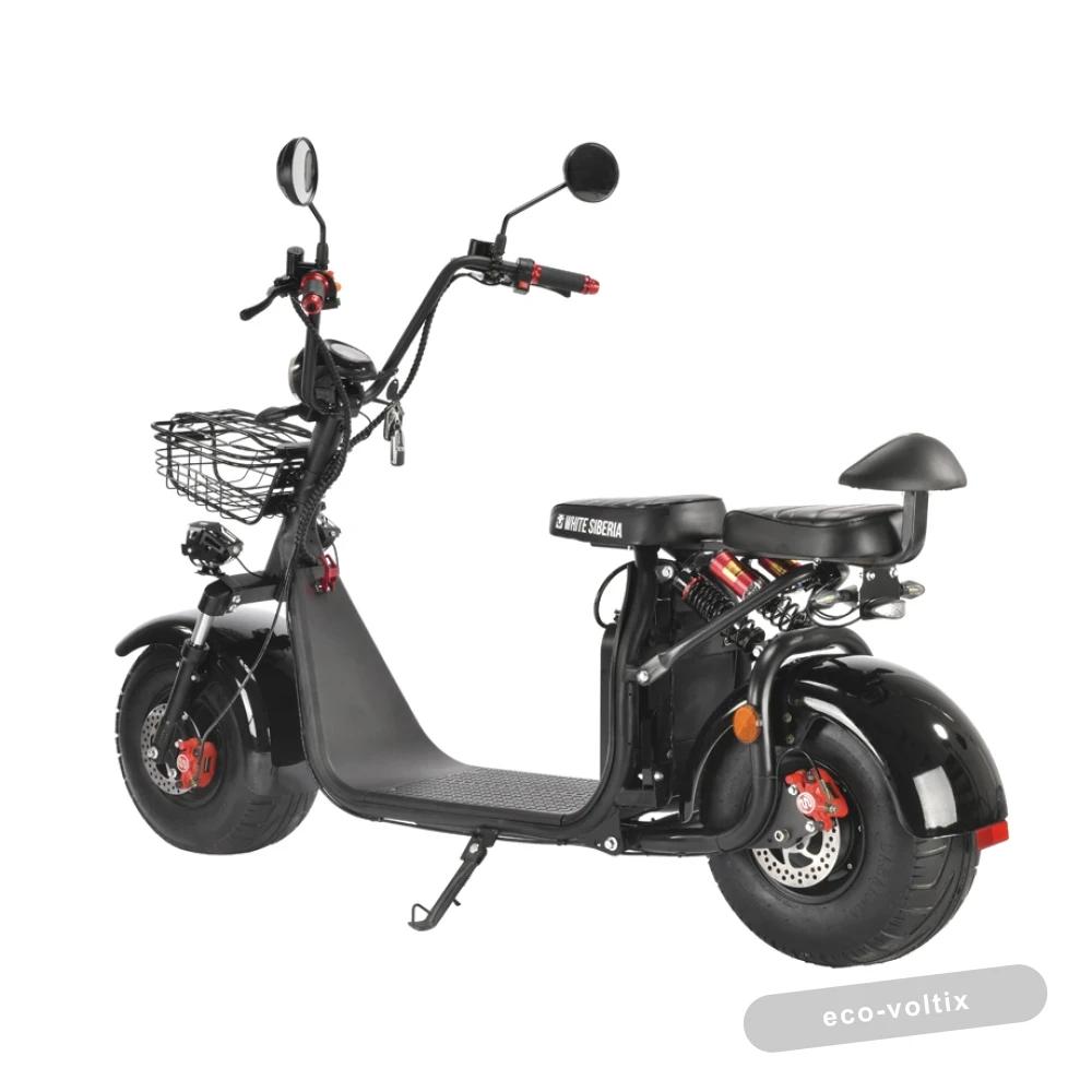 Электроскутер CityCoco White Siberia Pro Light 2000w Черный