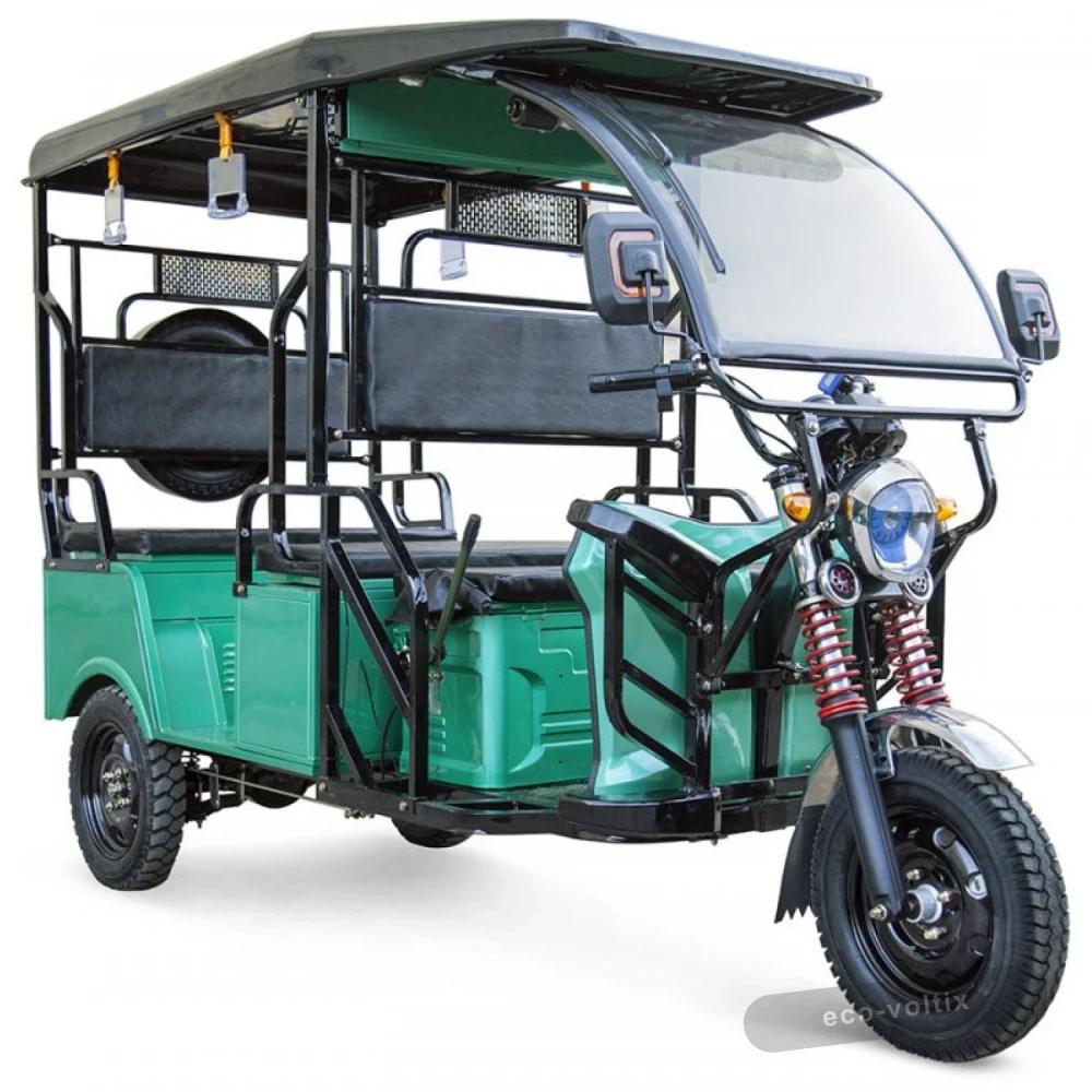 Электротрицикл Rutrike Рикша 60V1000W красно-синий
