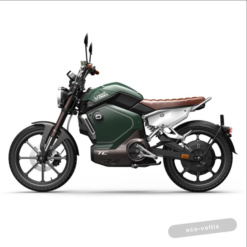 Электромотоцикл WHITE SIBERIA SUPER SOCO TC (Зеленый)