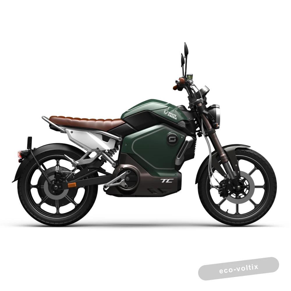 Электромотоцикл WHITE SIBERIA SUPER SOCO TC (Зеленый)
