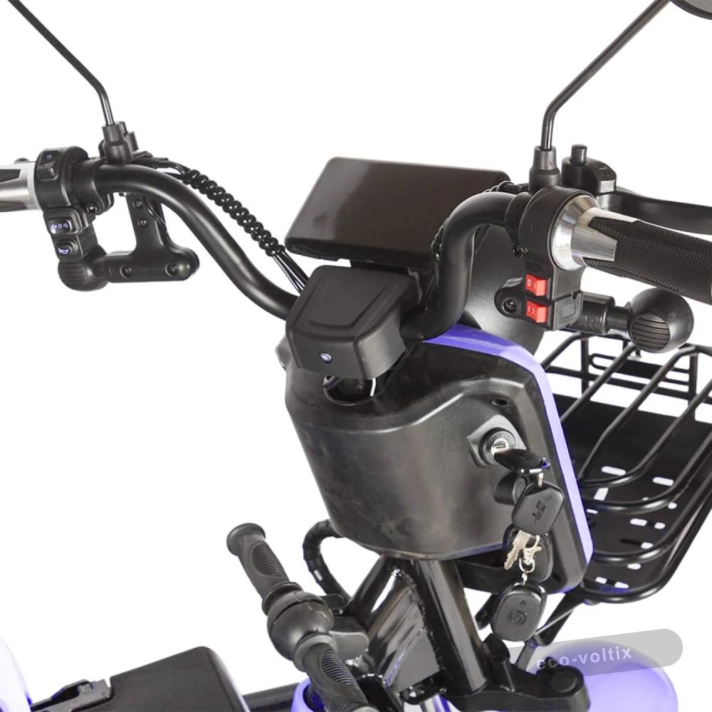 Электротрицикл Rutrike Gelbert Vega 48V/60V 600Вт Фиолетовый