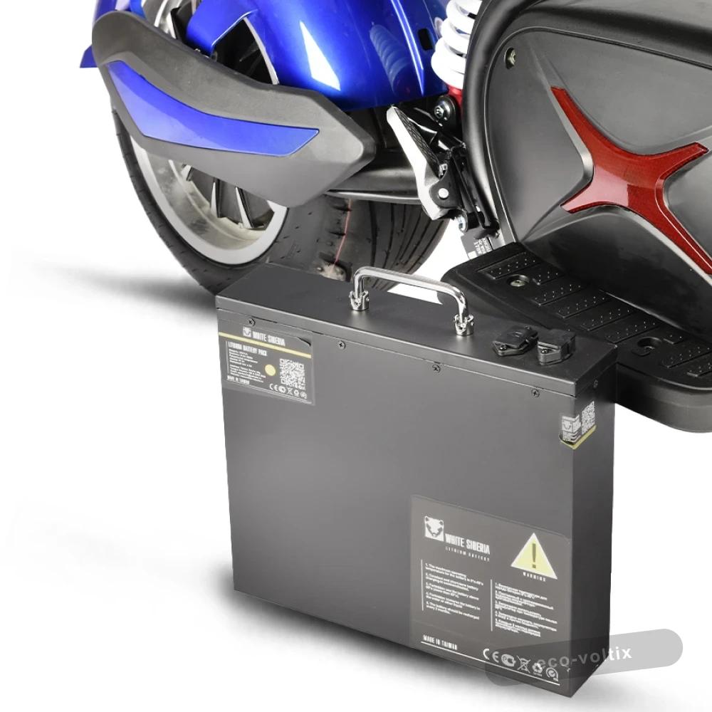 Электроскутер CityCoco WHITE SIBERIA BLACK SEA (BLUE) 5000W