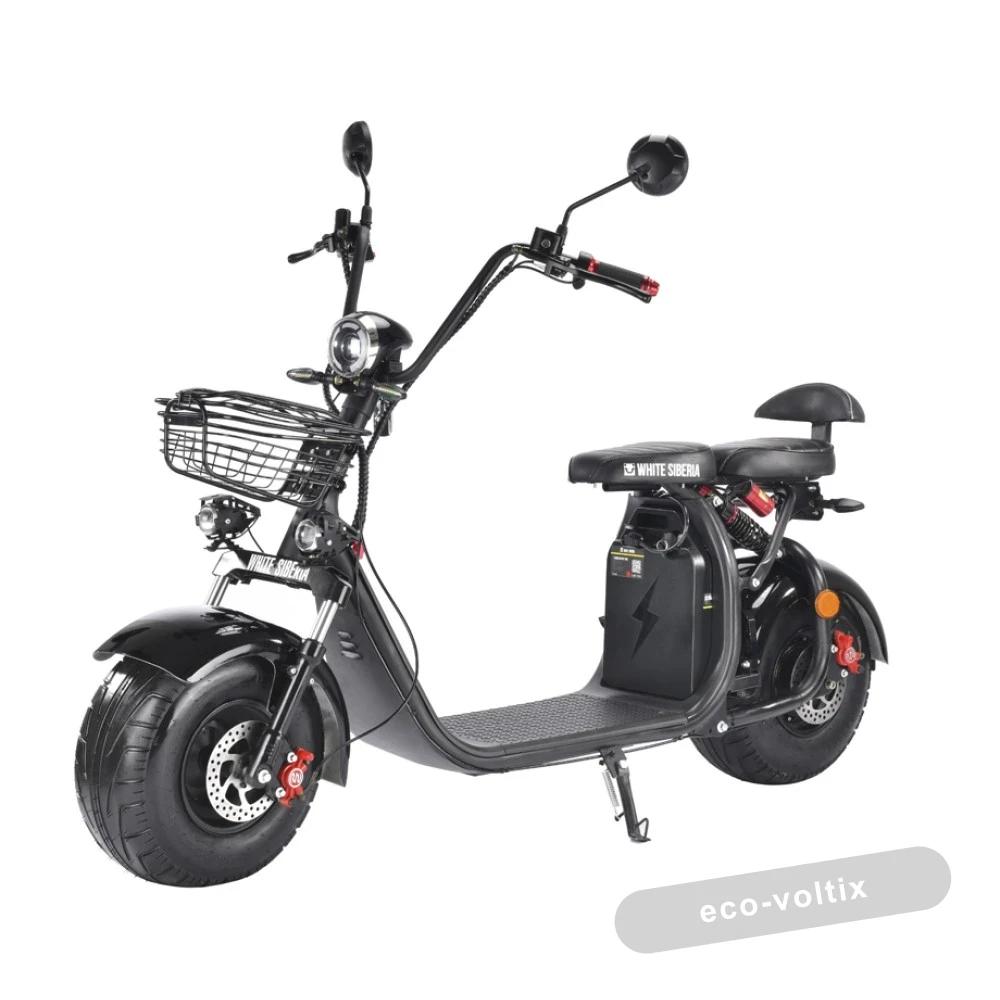 Электроскутер CityCoco White Siberia Pro Light 2000w Черный