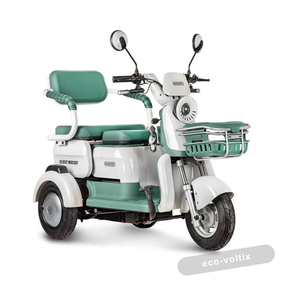 Электротрицикл Rutrike Gelbert Mercury 48V/60V 650Вт Зеленый